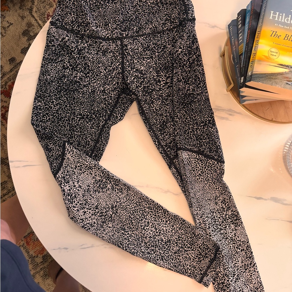 lululemon athletica Black and White Animal Print Leggings